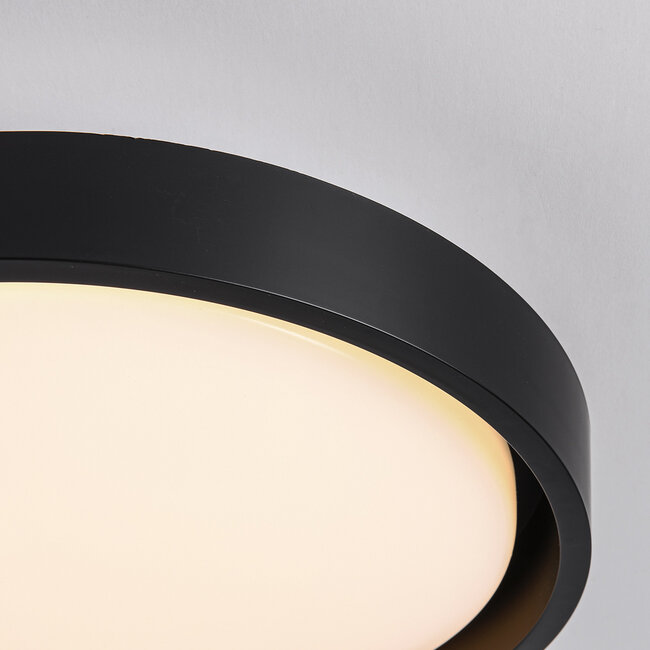 LED ceiling light Ricardo, 3-step dimmable Ø31 cm - black