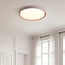 Ceiling lamp Ricardo in taupe with integrated LED, 3-step dimmable, Ø41 cm