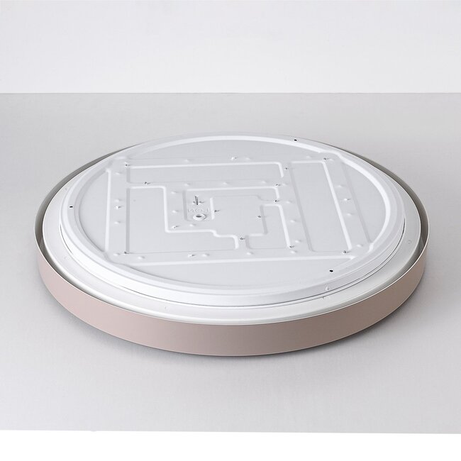 Ceiling lamp Ricardo in taupe with integrated LED, 3-step dimmable, Ø41 cm