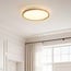 LED ceiling light Britta, 3-step dimmable Ø30 cm - white with wood accent