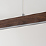 3-step dimmable pendant light Elan in dark wood look with integrated LED