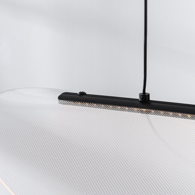 pendant light Flectra 3-step dimmable - black with grid pattern
