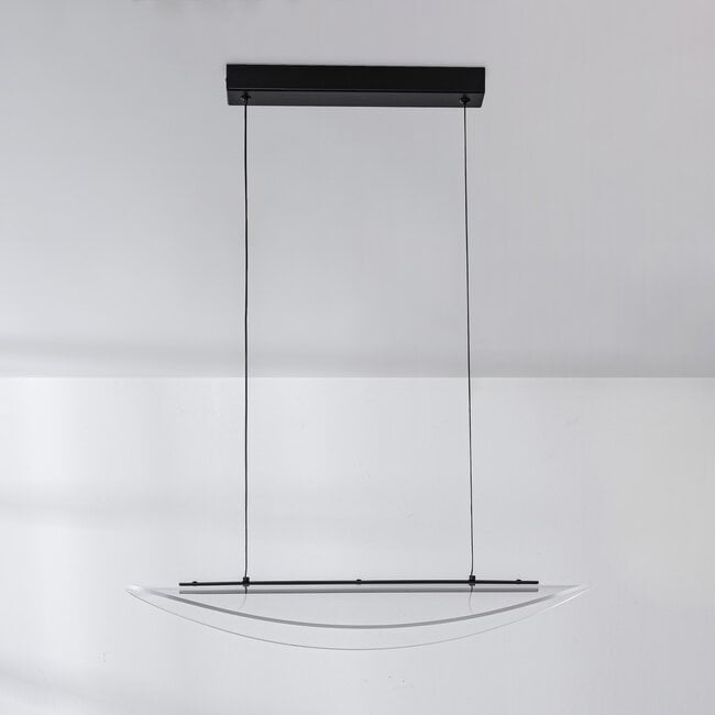 pendant light Flectra 3-step dimmable - black with grid pattern