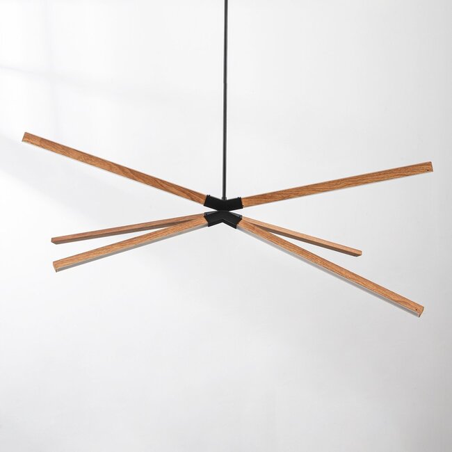 pendant light Stellar 3-step dimmable - wood effect