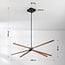 pendant light Stellar 3-step dimmable - wood effect