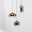 3-light pendant light Kafei with gold, smoked and copper glass - 3-step dimmable