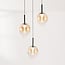Modern pendant light Drop with amber glass and integrated LED, 3-step dimmable