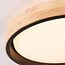 ceiling light Tirano Ø41 cm - black with oak look, 3-step dimmable
