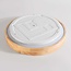 ceiling light Tirano Ø41 cm - black with oak look, 3-step dimmable