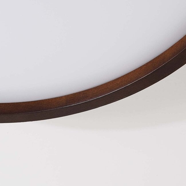 ceiling light Nerio Ø39.5 cm - walnut look, 3-step dimmable