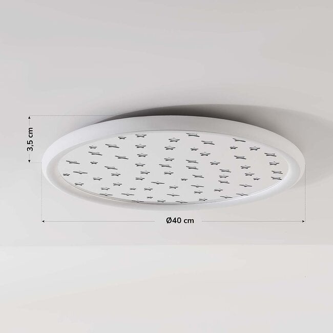 Ceiling lamp Noctis - star pattern with chrome, 3-step dimmable