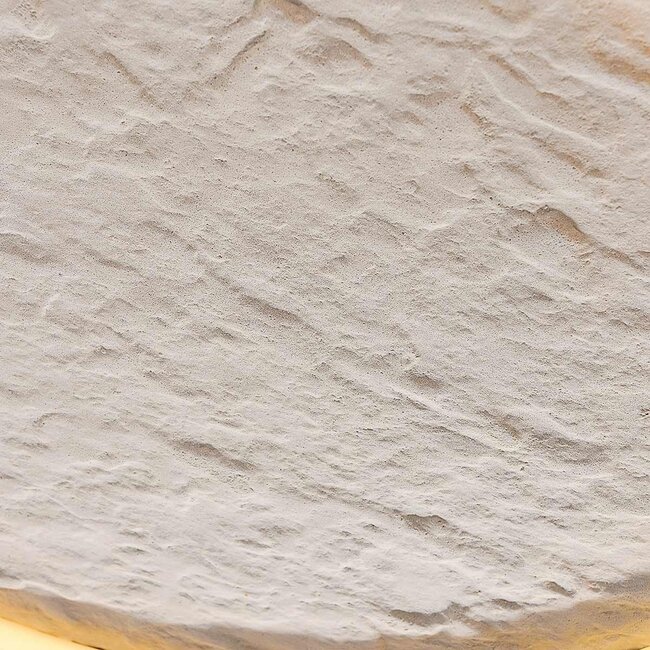 ceiling light Cercul Ø40 cm black with off-white stone effect and 3-step dimmable
