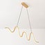 3-step dimmable pendant light Ariana - warm beige with wavy LED