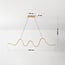 3-step dimmable pendant light Ariana - warm beige with wavy LED