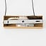 3-step dimmable pendant light Ariana - warm beige with wavy LED
