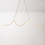 Designer pendant light Briana in gold with wavy LED lighting, 3-step dimmable