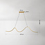 Designer pendant light Briana in gold with wavy LED lighting, 3-step dimmable