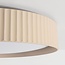 Ceiling lamp Palomo in beige with ribbed edge and 3-step dimmable LEDs