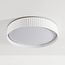 Ceiling lamp Palomo in white with ribbed edge and 3-step dimmable LEDs