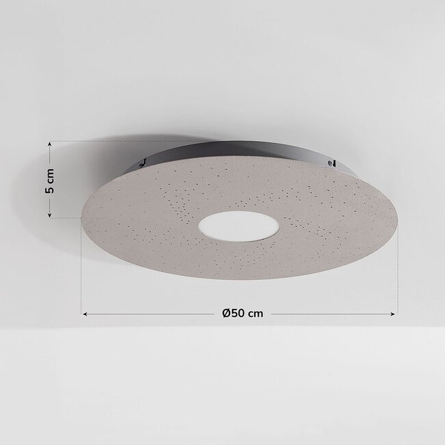 Ceiling lamp Lyra 3-step dimmable LED in grey