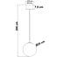 pendant light Signe - gold with opal glass and 3-step dimmable LED