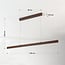 3-step dimmable pendant light Elan in dark wood look with integrated LED