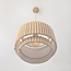 Pendant light Saven with layered linen shade
