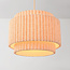 Pendant light Saven with layered linen shade