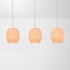 3-light pendant lamp Favre with layered linen shades