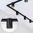 1-phase track system of 3 m with Zylox spotlights in black
