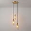 Minimalist 3-light pendant lamp Valji with perforated shades