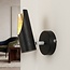 Wall lamp Memphis, matte-black with gold interior