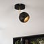 Modern 1-light ceiling spotlight Lucinda, matte-black with copper