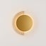Wall lamp Kiro with integrated LED and travertine (natural stone) in gold and sand beige