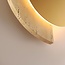 Wall lamp Kiro with integrated LED and travertine (natural stone) in gold and sand beige