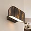 Modern wall lamp Hamburg in black with brushed gold