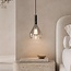 3-step dimmable pendant light Lieve - smoked glass in teardrop shape