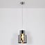 pendant light Fonky with smoked glass - smoked and chrome