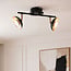 Industrial ceiling light Orchid 2-light - black and gold