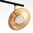 Industrial ceiling light Orchid 2-light - black and gold