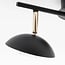 Industrial ceiling light Orchid 2-light - black and gold