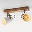 2-light wooden ceiling light Flint - natural and white