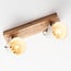 2-light wooden ceiling light Flint - natural and white