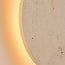 Wall lamp Plawi with integrated LED and travertine (natural stone)