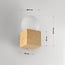 Wall lamp Emi with travertine (natural stone) and opal-white globe