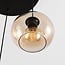 3-light pendant lamp Olare with amber ombre glass