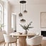 3-light pendant lamp Olare with smoked ombre glass