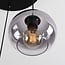 3-light pendant lamp Olare with smoked ombre glass