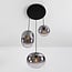 3-light pendant lamp Olare with smoked ombre glass