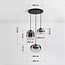 3-light pendant lamp Olare with smoked ombre glass